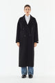 MURIEL Manteau long croisé — Noir — Giovanni Paris