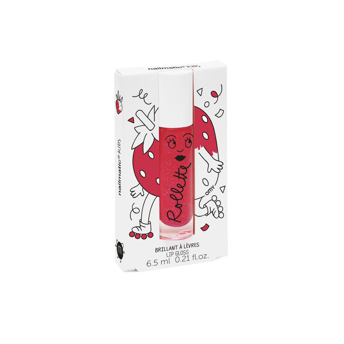 Rollette, brillant à lèvres à bille 6,5 ml — Nailmatic — Fraise — autre vue 2 | Appart 17 Bruxelles