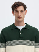 SLMDANE Polo en maille rayé — Pine Grove & Silver Birch — vue 5