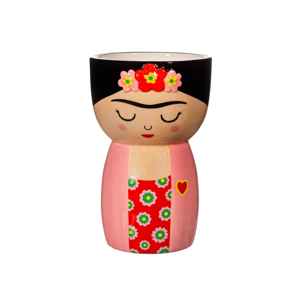Vase Frida Kahlo en forme de buste — Sass & Belle Europe — Multicolore — packshot | Appart 17 Bruxelles