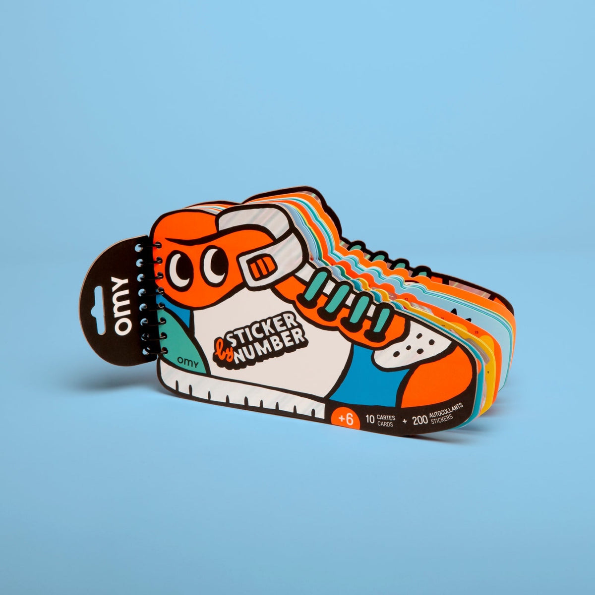 Carnet Sticker by number, 200 stickers et 10 cartes — OMY — Street — packshot | Appart 17 Bruxelles