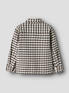 NMMNOKI Chemise en flanelle à carreaux garçon — Lil' Atelier — Teak — autre vue 2 | Appart 17 Bruxelles