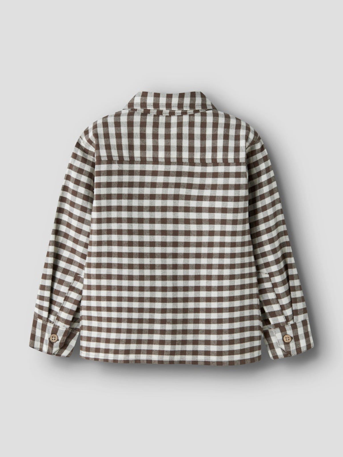 NMMNOKI Chemise en flanelle à carreaux garçon — Lil' Atelier — Teak — autre vue 2 | Appart 17 Bruxelles