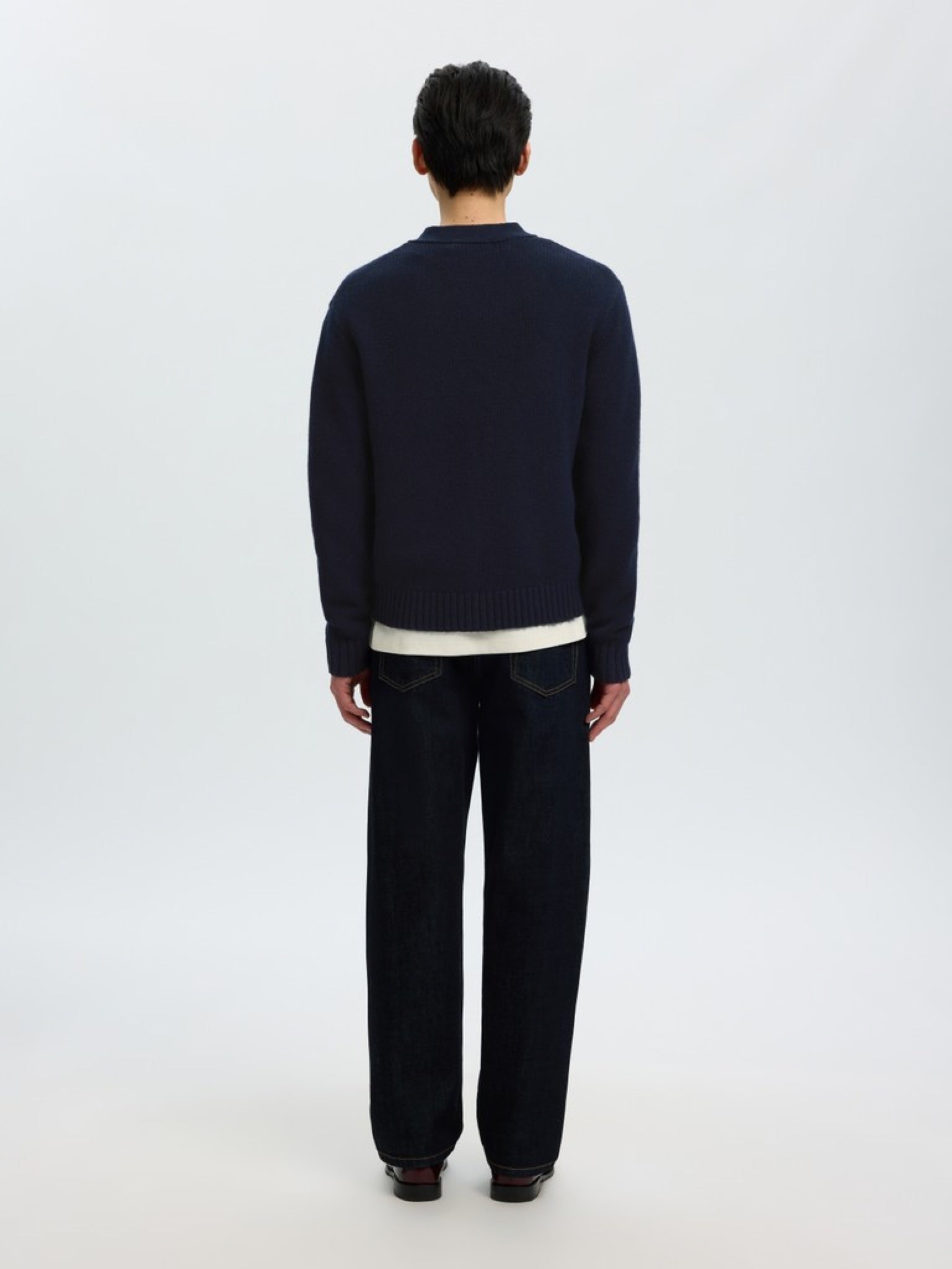 SLMCODY Cardigan col V en laine — Sky Captain — vue 4