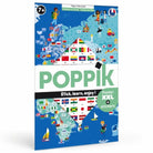 Poster Poppik Drapeaux du monde — pochette avec 200 stickers | Appart 17 Bruxelles
