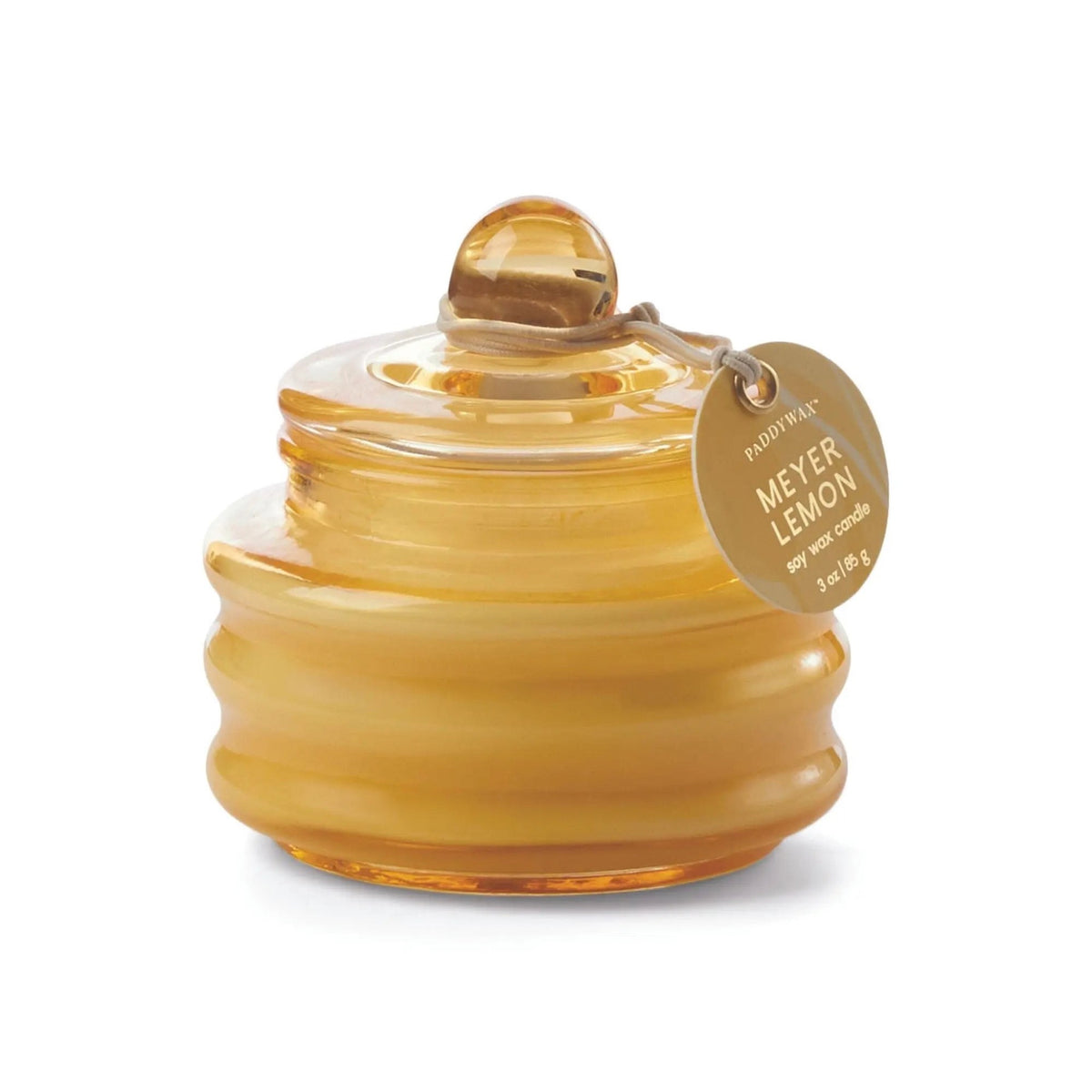 Paddywax Beam Bougie parfumée en verre jaune 85 g — Paddywax — Meyer Lemon — packshot 2 | Appart 17 Bruxelles
