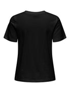 JDYPISA T-shirt col rond en coton bio à imprimé — JDY — Black / Bittersweet Heart — packshot dos | Appart 17 Bruxelles