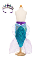 Jupe sirène Mermaid Glimmer et serre-tête diadème — Great Pretenders — Turquoise/lilas — autre vue 2 | Appart 17 Bruxelles