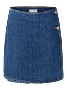 SLFCLAIR MW MID BL SHOR WRAP DENIM SKIRT