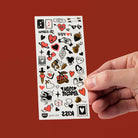 Flash Tattoos, planche de mini tatouages temporaires — OMY — Crazy In Love — autre vue 2 | Appart 17 Bruxelles