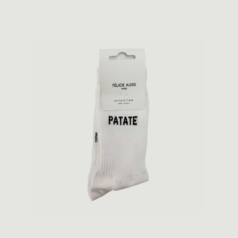 Chaussettes patate blanches — Felicie Aussi | Appart 17 Bruxelles