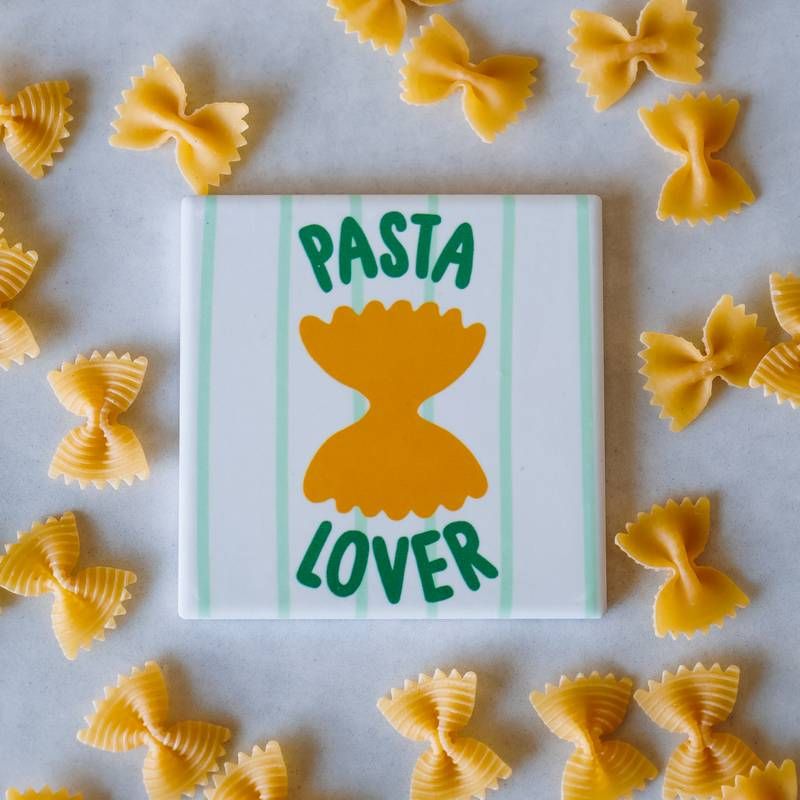 Sous-verre Dolce far Niente — ATELIER PISTACHE — Pasta Lover — en situation | Appart 17 Bruxelles