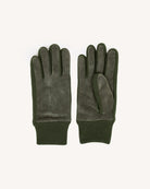 GLOVES MIX Gants en nubuck de porc doublés laine — FAGUO — Kaki — packshot | Appart 17 Bruxelles