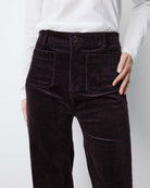 Alban Pantalon droit en velours côtelé — Grace & Mila — Aubergine — détail des poches 6 | Appart 17 Bruxelles