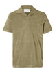 SLHRELAX-TERRY SS RESORT POLO EX — SELECTED HOMME BLACK — vue de face | Appart 17