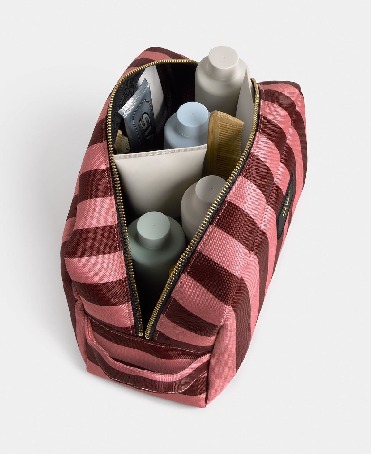 Grande trousse de toilette en polyester recyclé — Wouf — Sophie — intérieur ouvert 3 | Appart 17 Bruxelles