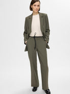 SLFRITA MW WIDE PANT MEL NOOS