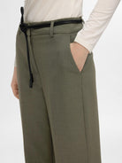 SLFRITA MW WIDE PANT MEL NOOS