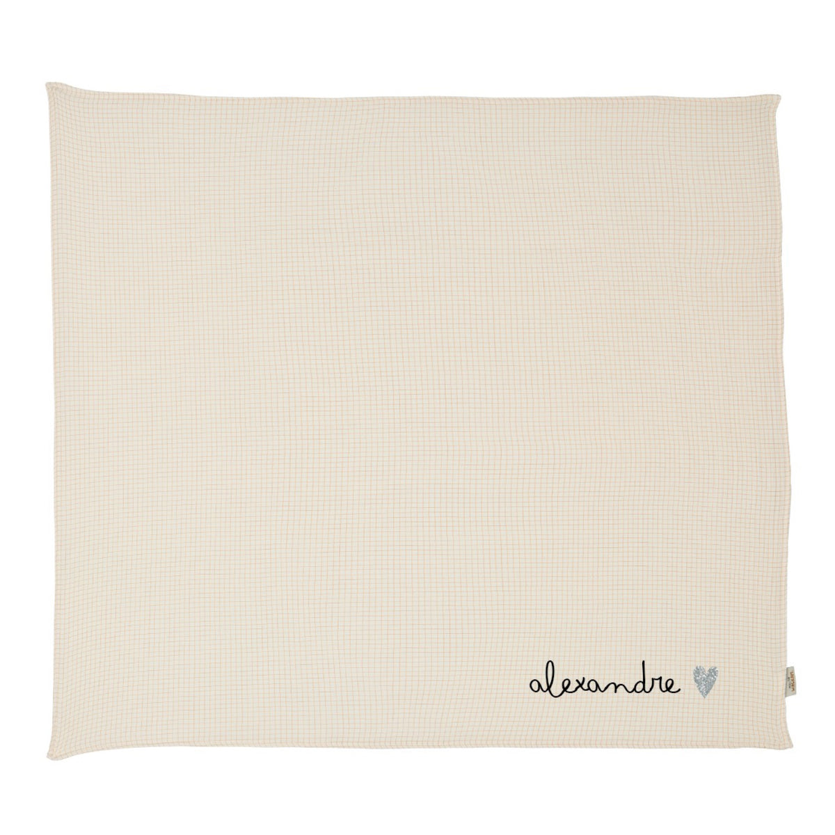 Lange en gaze de coton 105 × 105 cm — Atelier Wagram — Petits carreaux — autre vue 2 | Appart 17 Bruxelles
