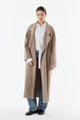 MURIEL Manteau long croisé — Taupe — Giovanni Paris