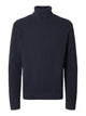 SLHTHEO LS KNIT STRUCTURE ROLL NECK — SELECTED HOMME BLACK | Appart 17 Bruxelles