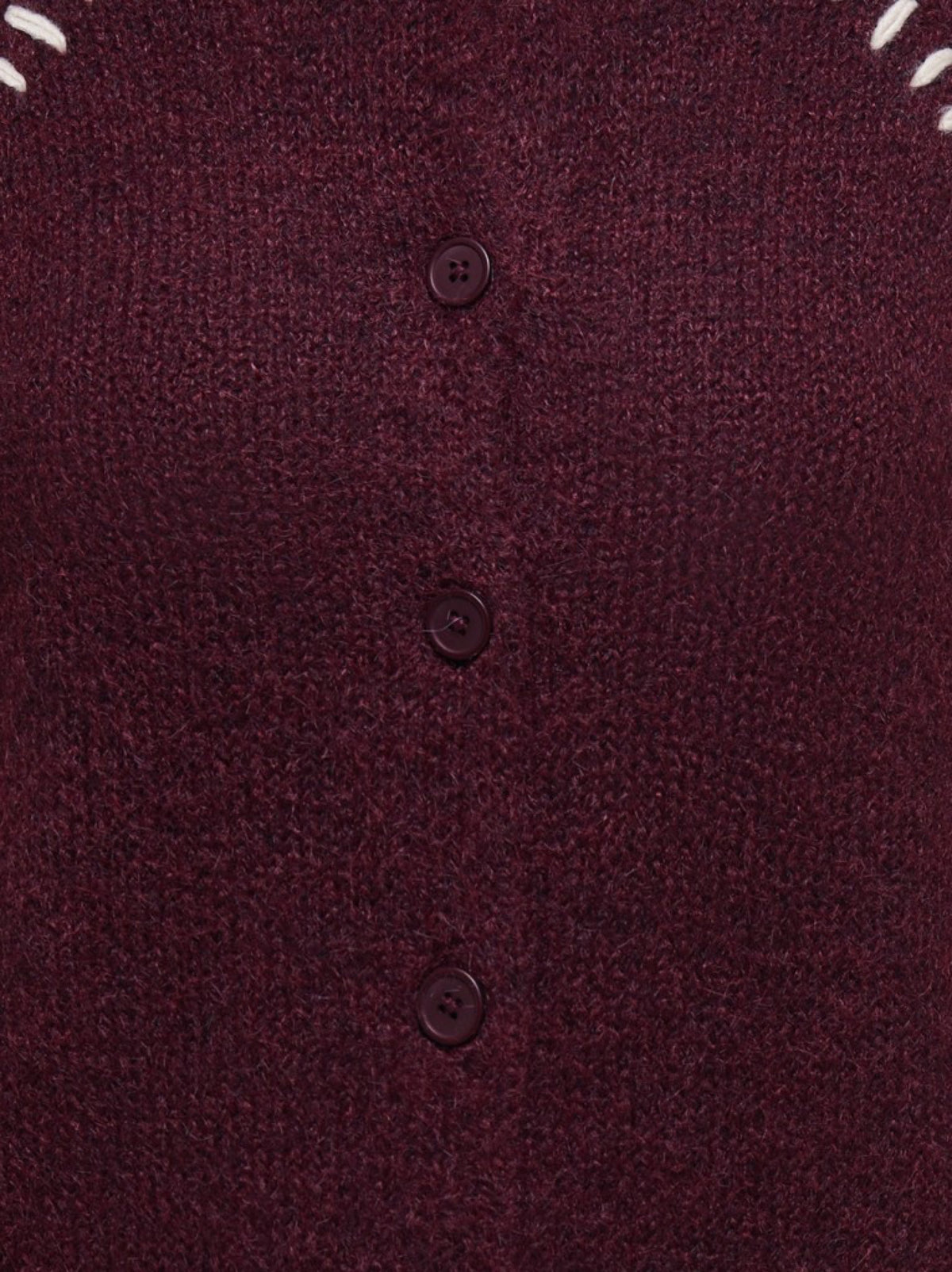 JDYZOEY ELLA Cardigan en maille à surpiqûres contrastées — JDY — Winetasting — gros plan matière 3 | Appart 17 Bruxelles
