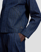 UTILITY Veste workwear en denim, col velours côtelé — Lee — Hickory Rinse — détail du col et des poches 5 | Appart 17 Bruxelles