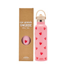 Gourde isotherme 600 ml — Atelier Wagram — Rose cœurs rouges — autre vue 6 | Appart 17 Bruxelles