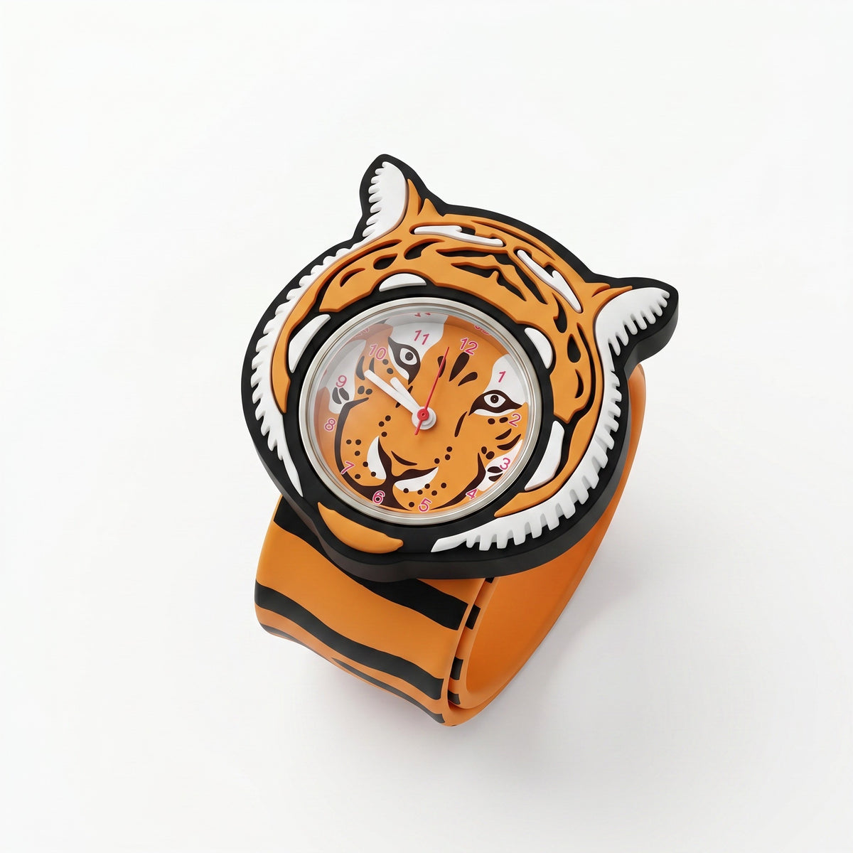 Montre slap enfant Time Pals — Mava Design — Tigre — autre vue 2 | Appart 17 Bruxelles