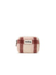 Hindbag Lili Porte-monnaie zippé, velours, tartan ou effet laine — Hindbag — Tartan rose — packshot | Appart 17 Bruxelles
