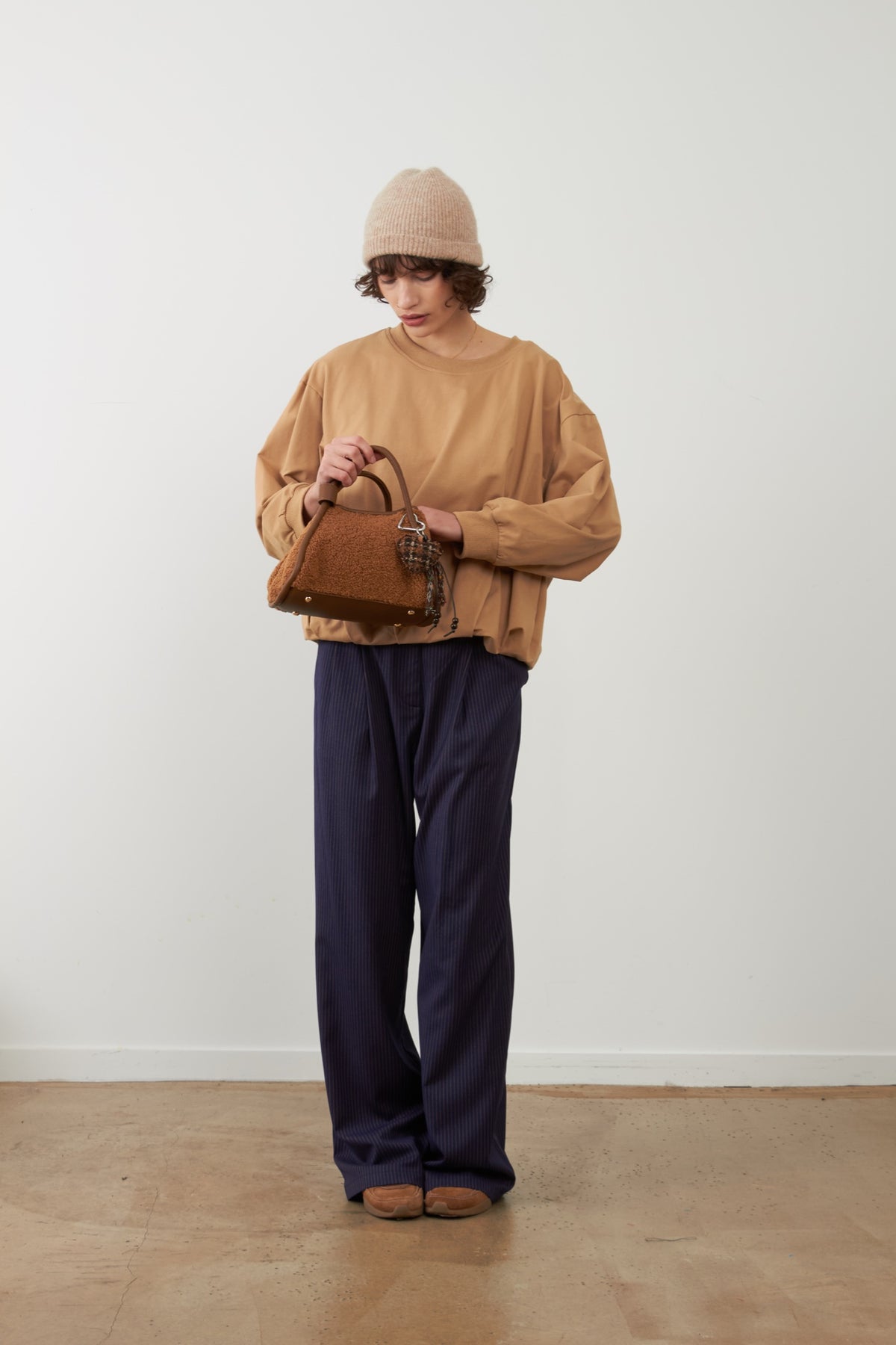 THELKA T-shirt en coton stretch — Beige — vue 2