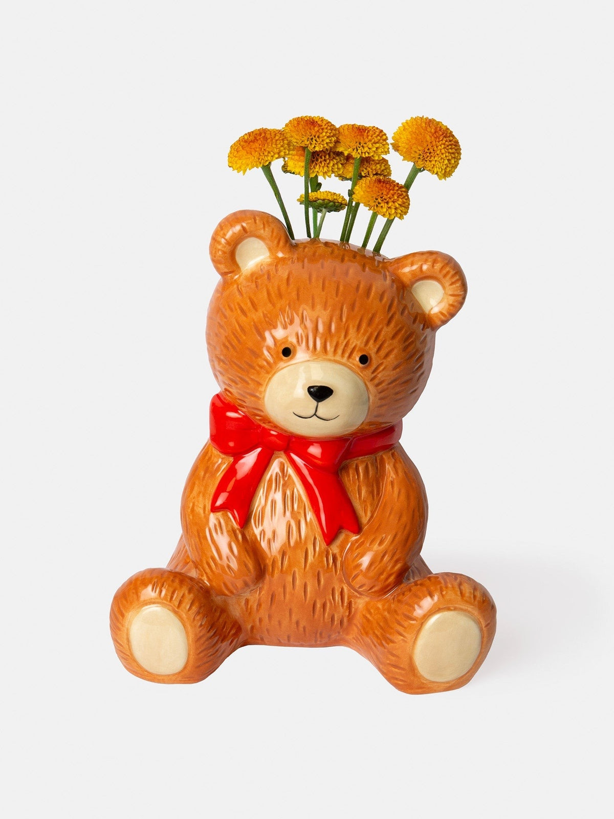Vase ourson Teddy en céramique, taille S — DOIY — Caramel — mis en scène 3 | Appart 17 Bruxelles