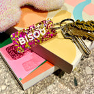 BISOU Porte-clés à paillettes Plus de Love: Or — Appart 17 Bruxelles