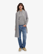 Colorful Standard Merino Wool Scarf Écharpe laine mérinos recyclée — Colorful Standard — Heather Grey — porté de profil 2 | Appart 17 Bruxelles