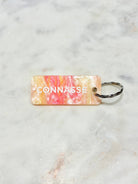 CONNASSE Porte-clés à paillettes Plus de Love: Orange Gold