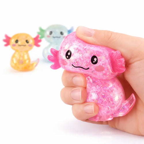 Squishy à presser pailleté, axolotl ou licorne — OBILO