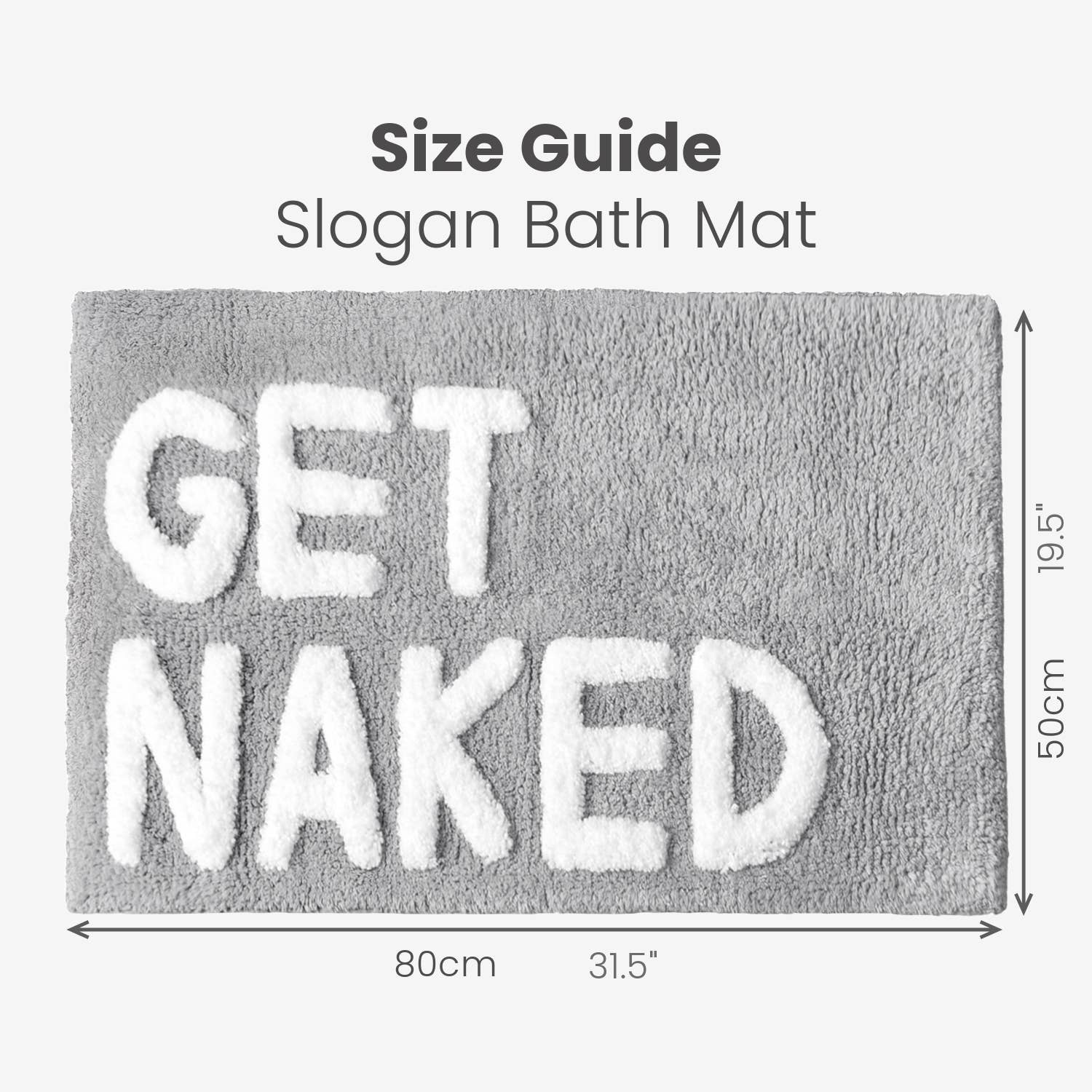 Tapis de bain « Get Naked » tufté main — Gris & blanc — vue 6, Gris & blanc | Appart 17