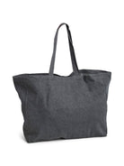 PCSASTRO Tote bag en coton à slogan — Pieces — Black Washed/neon yellow — packshot 2 | Appart 17 Bruxelles