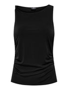 JDYMISTY Top sans manches drapé à encolure asymétrique — JDY — Black — packshot 6 | Appart 17 Bruxelles