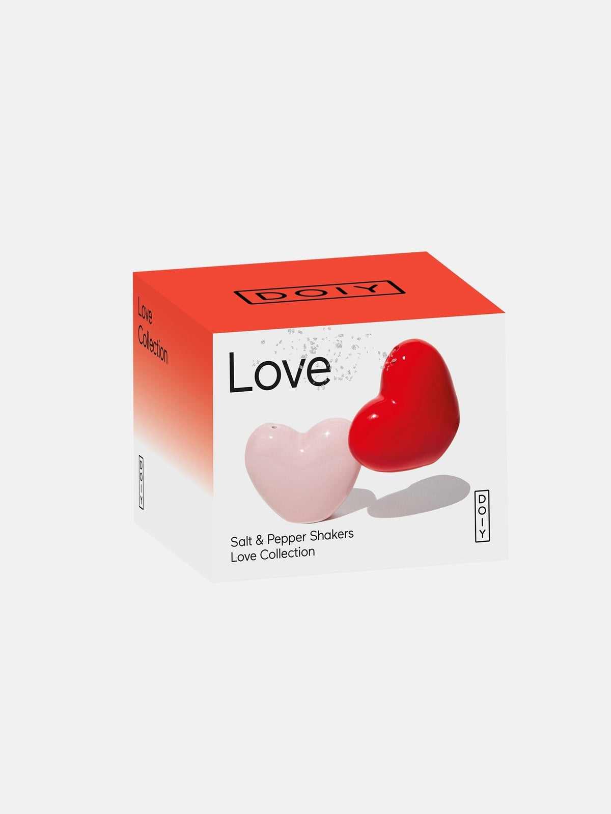 Salière et poivrière cœurs Love en céramique — DOIY — Rouge et rose — boîte cadeau 6 | Appart 17 Bruxelles