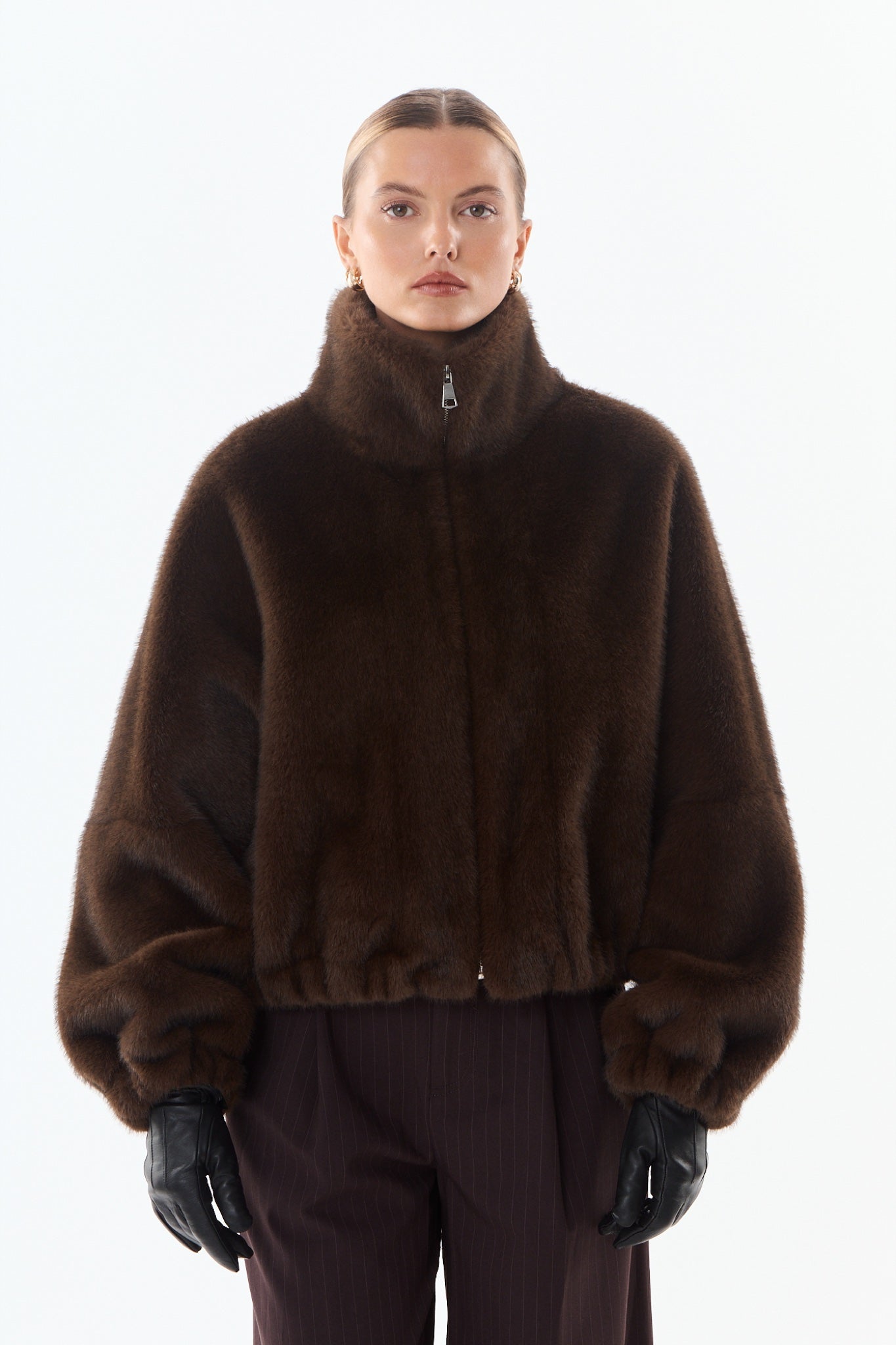 JOSIE Blouson en fausse fourrure — Marron — vue 2