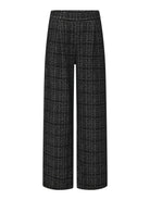 JDYDORIT Pantalon large à carreaux en maille bouclée — JDY — Black Checks — packshot 5 | Appart 17 Bruxelles