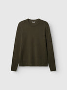 GABadriel Pull col rond en maille Lume, poche manche — Gabba — Forest Night — packshot | Appart 17 Bruxelles