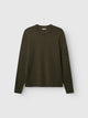 GABadriel Pull col rond en maille Lume, poche manche — Gabba — Forest Night — packshot | Appart 17 Bruxelles