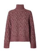 SLWLULU Pull col montant — Tawny Port Birch — Selected