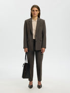 Selected SLWRITA Blazer classique en maille chinée — Delicioso Melange — vue 3