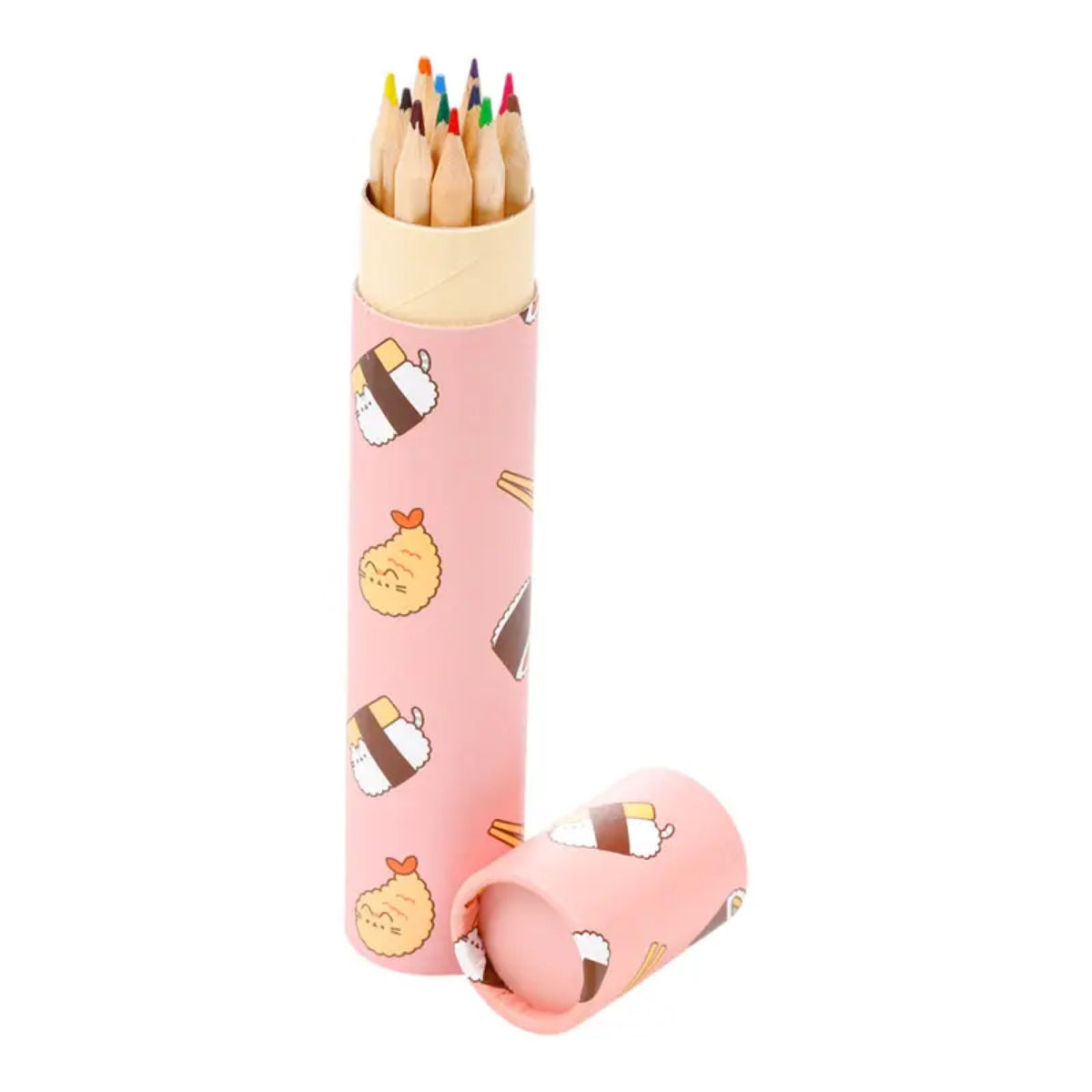 Tube de crayons de couleur Pusheen Sushi Club — Puckator — Sushi Club — autre vue 2 | Appart 17 Bruxelles