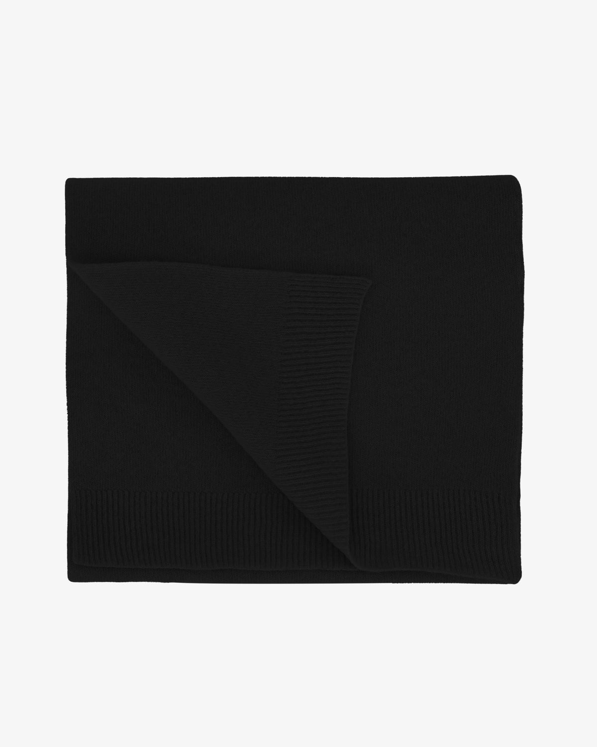 Colorful Standard Merino Wool Scarf Écharpe laine mérinos recyclée — Colorful Standard — Deep Black — packshot 5 | Appart 17 Bruxelles