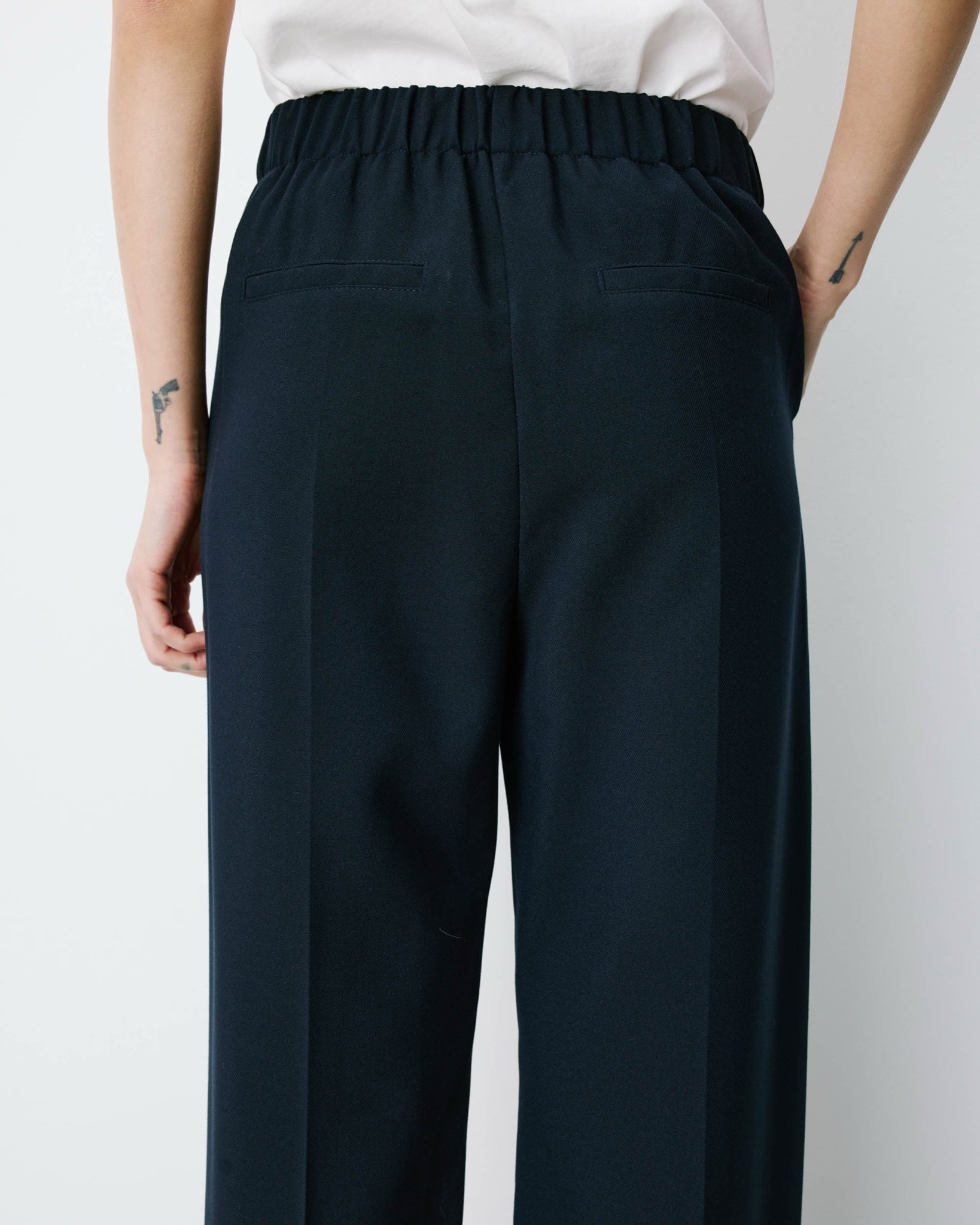 Alexander Pantalon large à pont — Marine — vue 8