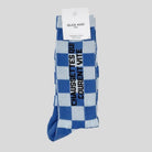 Félicie Aussi Chaussettes « Qui courent vite » — Felicie Aussi — Damier bleu — photo produit | Appart 17 Bruxelles